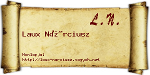 Laux Nárciusz névjegykártya
